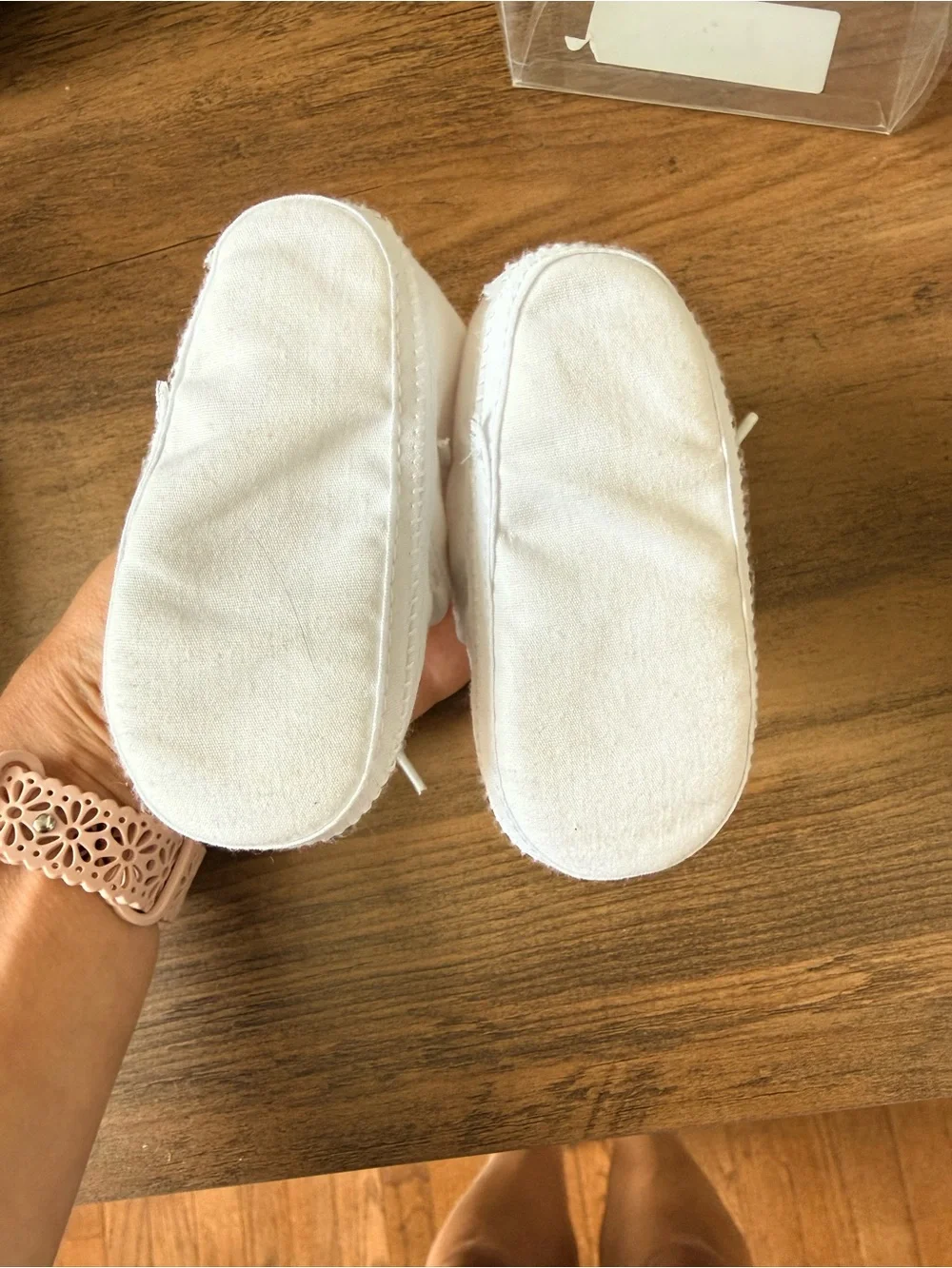 Swea’ Pea & Lilli White Baby Booties for Christening, size 2
